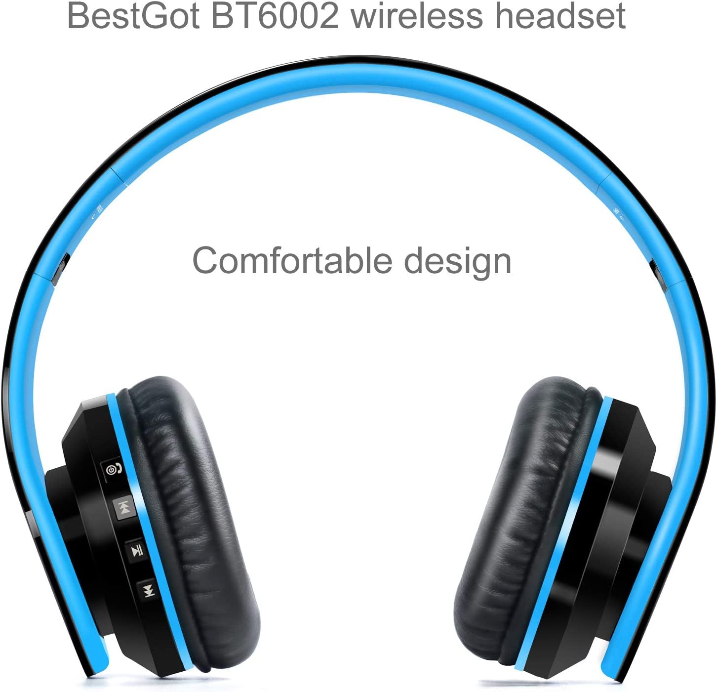 Kids Bluetooth Headphones BT6002 Wireless Headphones for Kids Children Adults for School Foldable Headset for 18 Hours for Pc/Phone/Tablets/Tv (Black/Blue) Kids Bluetooth Headphones BT6002 Wireless Headphones for Kids Children Adults for School Foldable Headset for 18 Hours for Pc/Phone/Tablets/Tv (Black/Blue)